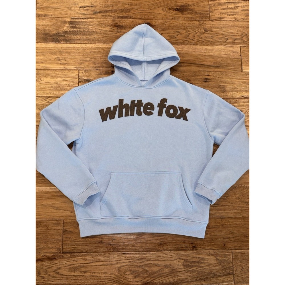 White Fox From The Archives Allora Oversized Hoodie Brown Leopard Print Sz XL